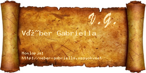 Véber Gabriella névjegykártya